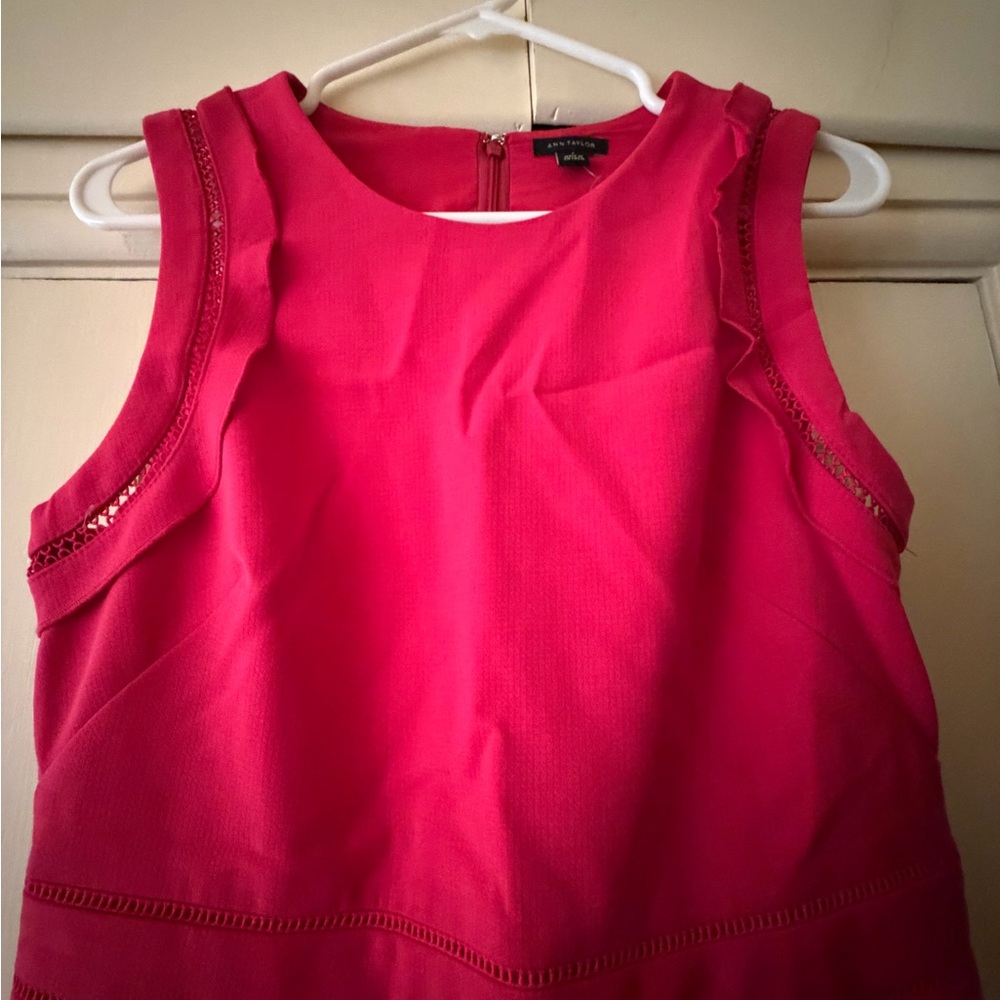 NWT Sleeveless Ann Taylor sheath dress in pink, size 4 - Picture 2 of 8